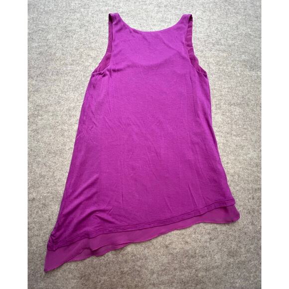 Express Bright Purple Asymmetrical Sleeveless Tank Top XS - Picture 2 of 5